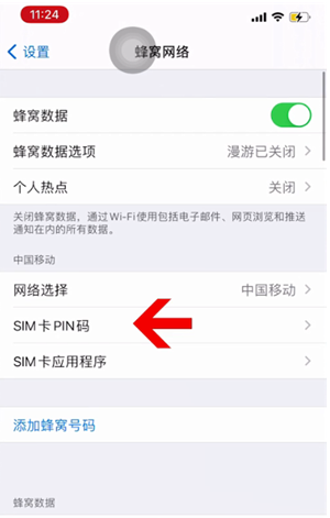 卢市镇苹果14维修网分享如何给iPhone14的SIM卡设置密码 